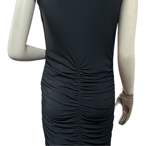 LAUNDRY by Design Black Cowl Neck Drape Dress Women's Lined Sequins Dress - Picture 9 of 14